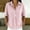 Pink, variant on Women's Striped V-Neck Short Sleeve T-Shirt Loose Fit Casual Summer Top