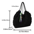 thumbnail image 5 of Bolso de mano de nailon informal para mujer, para oficina, viajes, maquillaje, bolsa de cosméticos (negro) Tmvgtek Para Estrenar, 5 of 5