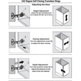 thumbnail image 2 of Berta 165 Degree Full Overlay Lazy Susan Frameless Cabinet Door Hinges (2 Pack), 2 of 8