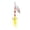 A005- Yellow, variant on Bass Fishing Lure Spinner Bait for Bass Fishing 2.3 Inch Red Feathered Treble Hook Spinning Bait Lures for Freshwater and Saltwater Fishing Single Pack