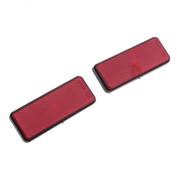 DYNWAVECA 2x Réflecteurs Rouges Haute Visibilité pour Motos, ATVs et s - Ensemble de 2