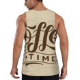 thumbnail image 3 of Gaeub Coffee Time (2) Men's Athletic Tank Top, Workout Sleeveless Shirts, Running Tank Tops for Gym, Running, Training - XX-Large, 3 of 9