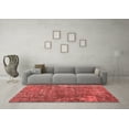 thumbnail image 3 of Ahgly Company Indoor Square Oriental Red Industrial Area Rugs, 4' Square, 3 of 4