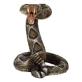 thumbnail image 3 of Realistic Ferocious Attacking Diamondback Rattlesnake With Fangs Bared Figurine, 3 of 10