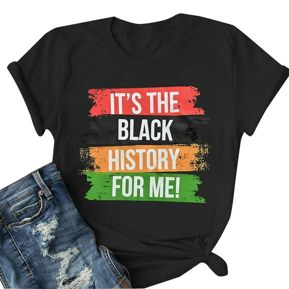 Weikingp Shirts for Women Oversized Graphic Tees Black Month T Shirt Women Casual Short Sleeve Cute Graphic Tops Tees Cotton Tshirts for Women Black L