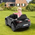thumbnail image 5 of 12V Kids Ride on Car with 2.4G Remote Control, Battery Powered Electric Vehicle with Double Doors, Safety Belt & LED Light(Black), 5 of 7