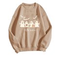 thumbnail image 4 of MYAOYI Womens Halloween Sweatshirt Tis The Season Ghost Graphic Pullover, 4 of 5