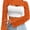 Orange, variant on Women’s Cropped Knit Shrug Top Lightweight Bell Sleeve Summer Cover-Up, Soft Breathable Cropped Cardigan Shrug for Casual & Beach, Cropped Shrug Women