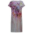 thumbnail image 5 of SMihono Robe d'Été Bohème pour Femmes Grande Taille Robes à Manches Courtes Mode Fleurs Imprimées Taille Robe d'Été Col en V Longueur Genou, 5 of 5