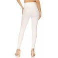 thumbnail image 4 of Sakkas Matte Liquid High Waist Stretch Leggings - Made in USA - Off White - Medium, 4 of 6