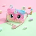 thumbnail image 3 of HAWEE Cartoon Plush Purses and Handbags Unicorn Coin Wallet Pouch Money Change Purse Shoulder Bag, 3 of 4