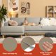 thumbnail image 3 of Cinta de parches de cuero Uxcell para muebles, kit de reparación de cuero autoadhesivo de vinilo de 3.2 x 61 pulgadas, gris caqui, 3 of 6