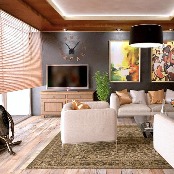WHAMVOX 3D Hanging Wall Clock Decor for Living Room with Multi Color Modern Style