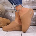 thumbnail image 2 of Slippers for Women,Winter Slippers For Indoor And Outdoor Cozy Lined Shoes With Sloped Heel Comfortable Warm Soft Sole,Womens Slippers,Khaki,6.5, 2 of 8