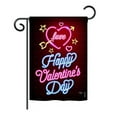 thumbnail image 2 of Breeze Decor BD-VA-H-101057-IP-BO-DS02-US 28 x 40 in. Seasonal Valentines Impressions Decorative Vertical House Flag - Neon Valentines Love Spring, 2 of 2