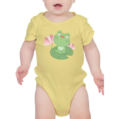 

A Cute Frog Water Lily Leaf Bodysuit Infant -Image by Shutterstock 12 Months