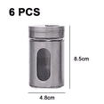 thumbnail image 2 of Glass Salt and Pepper Shakers | 6-Piece Pack | Best for Home Kitchen, Restaurants and Catering, 2 of 5