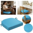 thumbnail image 2 of Outdoor Waterproof Chair Cushion with Ties, Round Corner Patio Seat Pad for Garden, Yard and Indoor Outdoor Furniture(Slim Blue,43x40x5cm), 2 of 7