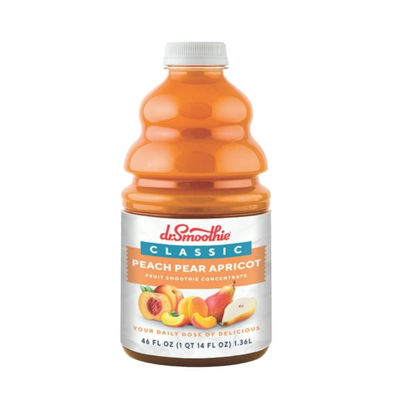 Classic Peach Pear Apricot 46 oz Bottle Dr. Smoothie Packing 6's/ case