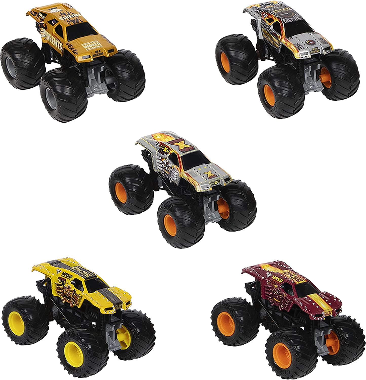 Monster Jam, Official Retro Edition Max-D 5-Pack of 1:64 Scale Monster Trucks, Kids Toys for Boys and Girls Ages 3 and up