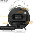 thumbnail image 5 of Betus Non-Ticking Twin Bell Alarm Clock - Metal Frame 3D Dial with Backlight Function - Desk Table Clock, 5 of 7