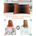 thumbnail image 4 of Hokiten Pillow Cases Standard Size Set of 2, Lumbar Pillow Covers, Orange Black Ombre Satin Pillowcases with Zipper for Hair/Skin, Pillow Protector Cover, Modern Gradient Abstract Art 20x26 Inches, 4 of 6