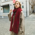 thumbnail image 3 of tredstone Foulards pour Dames à la Mode Doux et Confortables Cadeaux Attentionnés Foulard d'Hiver pour Femmes Grand Application Rouge Vin, 3 of 6