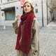 thumbnail image 4 of Qarigey Bufandas de moda para mujer, idea de regalo suave y cómoda, bufanda de invierno para mujer, bufanda cálida de invierno Accesorios de disfraces Vino rojo, 4 of 6