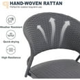 thumbnail image 4 of Vicllax Outdoor Swivel Bar Stools Patio Chair Set of 6 Rattan Modern for Garden Pool Lawn (Gray), 4 of 12