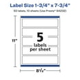thumbnail image 6 of Avery 1-3/4" x 7-3/4" Waterproof Rectangle Labels, 50 Labels, 6 of 12