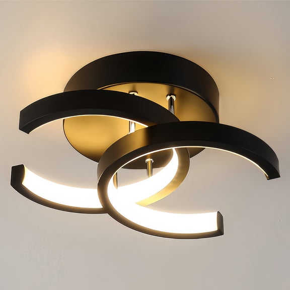 Lámpara de Techo LED Lo Necesito | Modelo LT-01 Negro/Blanco, Luz Cálida y Blanca, Empotrable, 1 Pieza