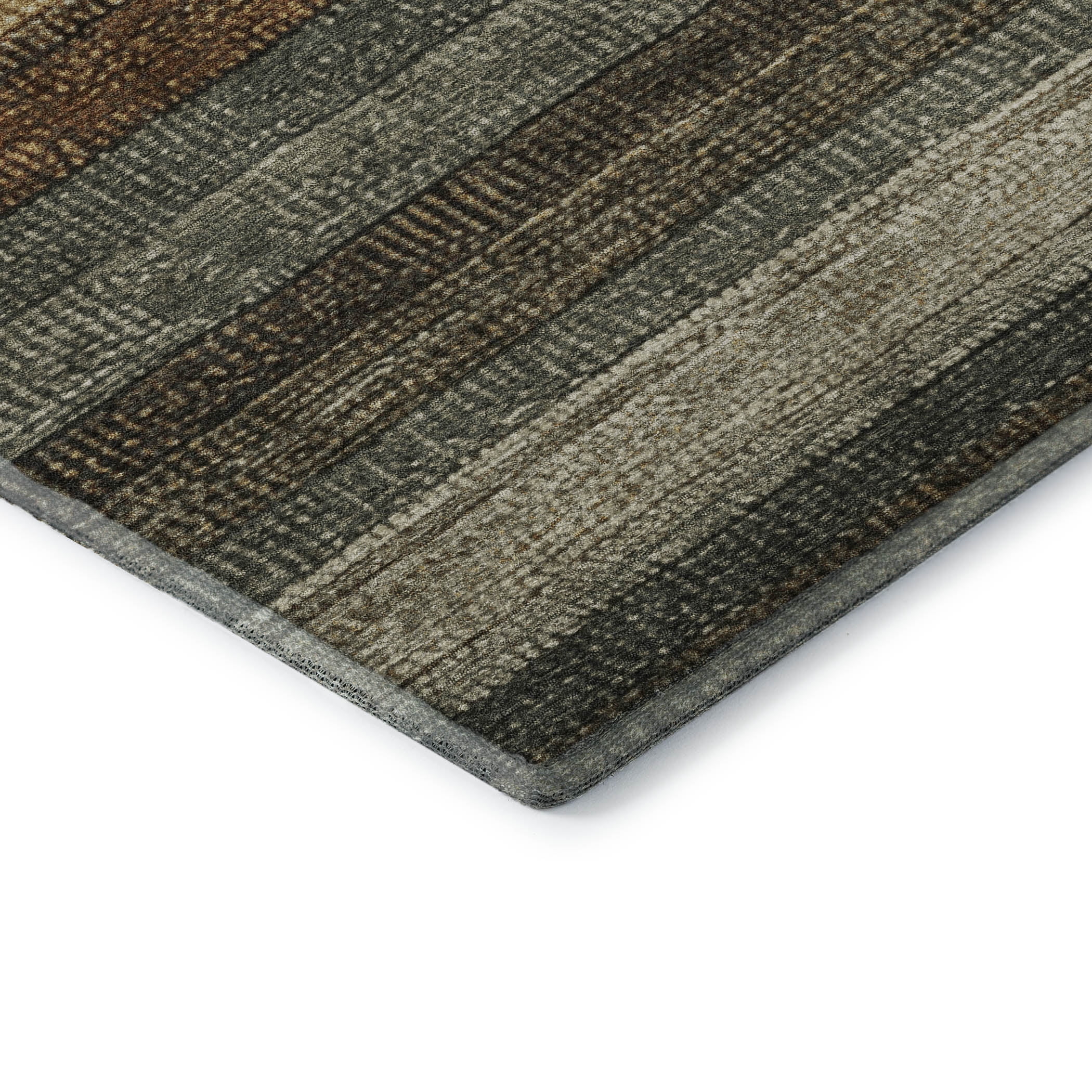 Addison Rugs Mayfield Premium Machine Washable Transitional Stripes Khaki Rectangle Rug, 1'8" x 2'6"