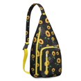 thumbnail image 1 of Farmhouse Floral Crossbody - Rustic Sunflower & Butterfly Pattern, Multi-Pocket Anti-Theft Daypack, 1 of 4