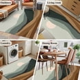 thumbnail image 6 of Rectangle Area Rug 4x6ft, Natural Scenery Abstract Sunset Non-Shedding Washable Area Rug, Mountain Brown Green Stripe Non Slip Low-Profile Rugs for Living Room, Bedroom Dining Room, 6 of 9