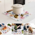 thumbnail image 4 of Dish Drying Mat for Kitchen Countertop, Pink Blue Flower Absorbent Microfiber Dish Mat Reversible Quick Dry Non Slip Draining Mat Kitchen Drying Pad for Dishes, Utensils 18x24 Inch Watercolor Flower, 4 of 9