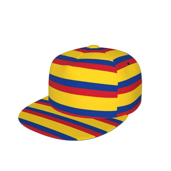 Snapback Hats For Men Women Colombia Flag Flat Bill Brim Baseball Cap Printed Hat