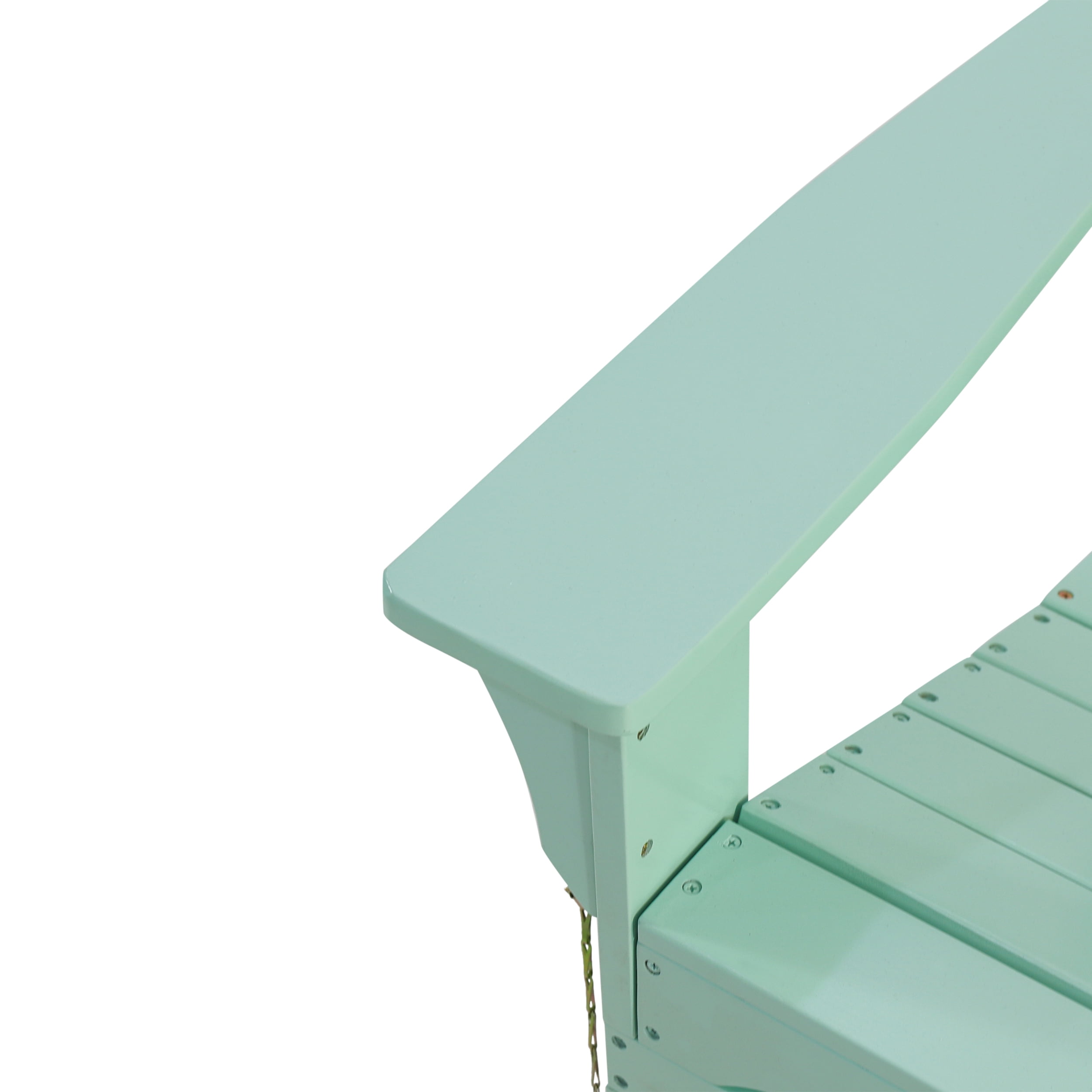 Noble House Zuma Outdoor Acacia Wood Foldable Adirondack Chair Light Mint