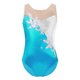 thumbnail image 3 of Traje de baño para gimnasia para niñas, Ropa de baile de Ballet, leotardo metálico brillante, mono asimétrico con tirantes para el hombro, 3 of 5