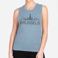 thumbnail image 2 of Skyline Brussels Belgium Women's Muscle Tank Small Stonewash Denim, 2 of 5