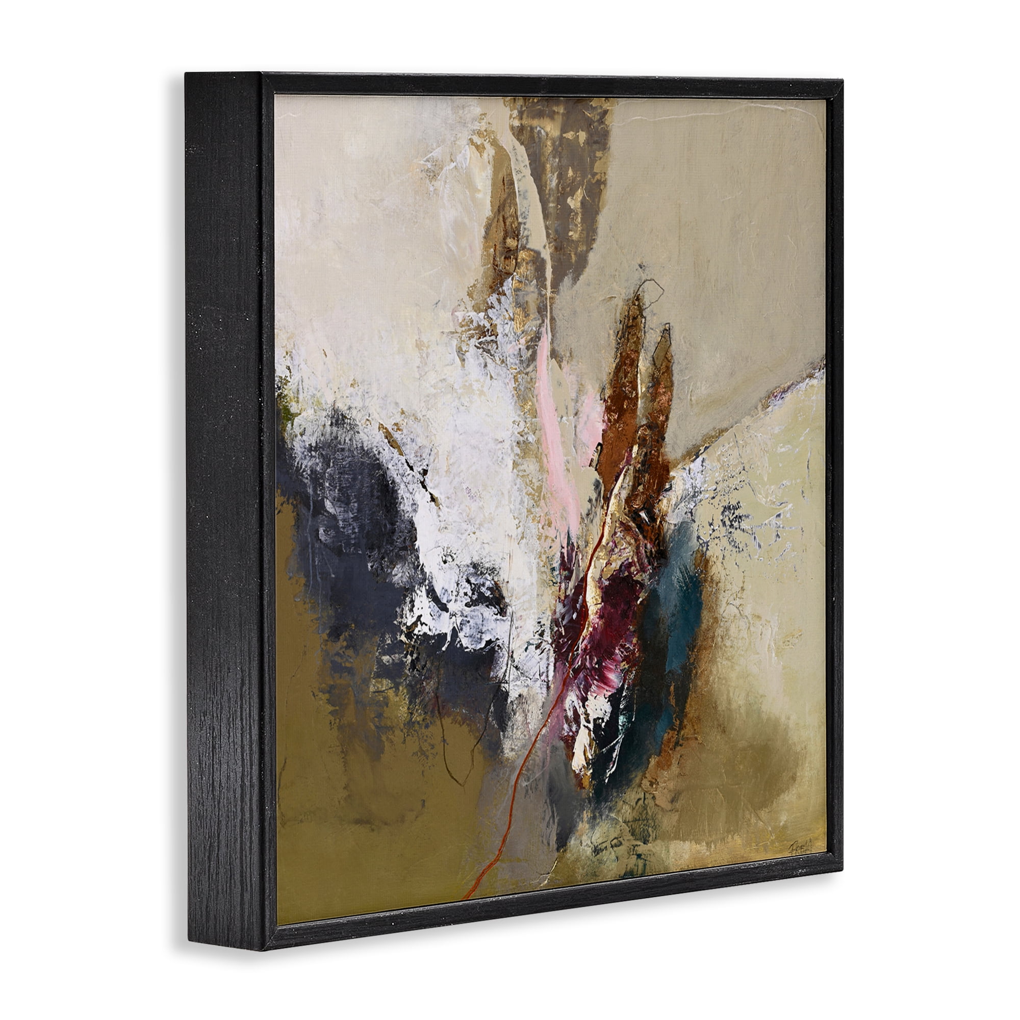 Earthy Mood Composition Black Framed Giclee Art, design by Design Fabrikken