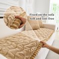 thumbnail image 6 of Eurhowing Thick Velvet Sofa Cover for Dogs and Cats, Fuzzy Fleece Non-Slip Couch Slipcover Pad, Washable Furniture Protector Mat, 28"×71", Light Coffee, 6 of 8