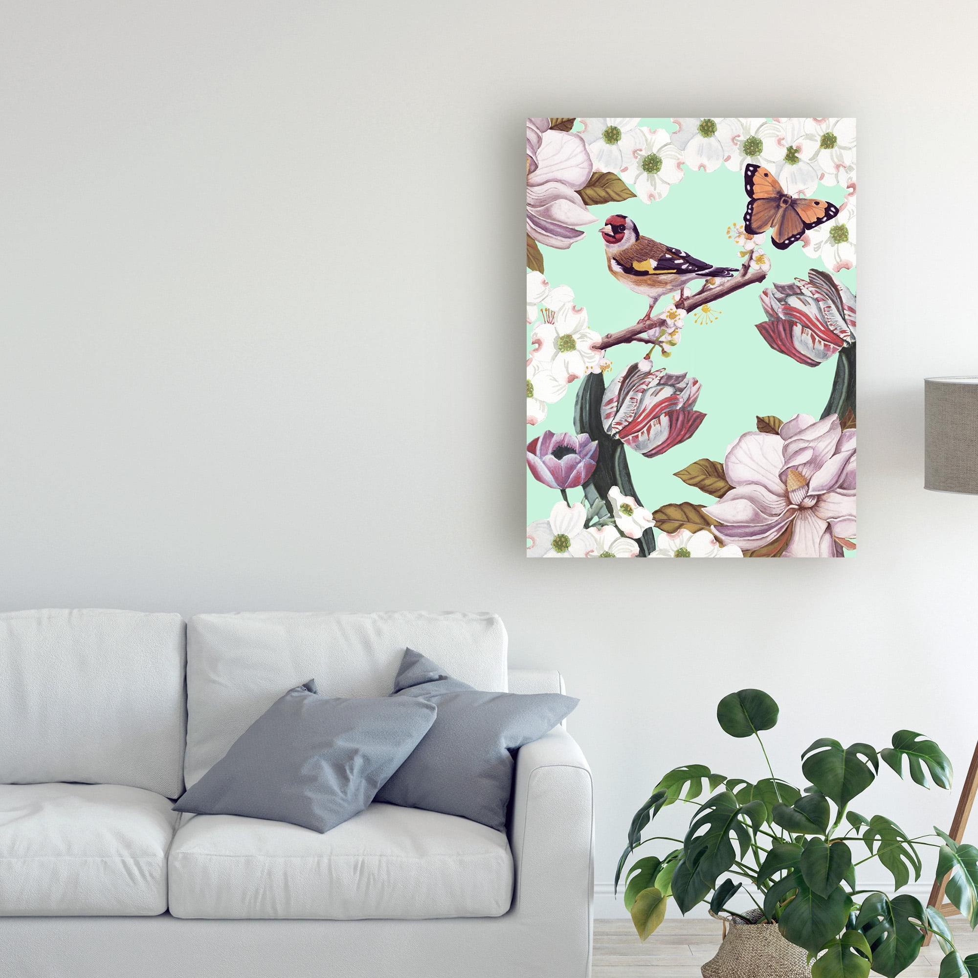 Trademark Fine Art 'Bird Garden Iii' Canvas Art by Naomi Mccavitt