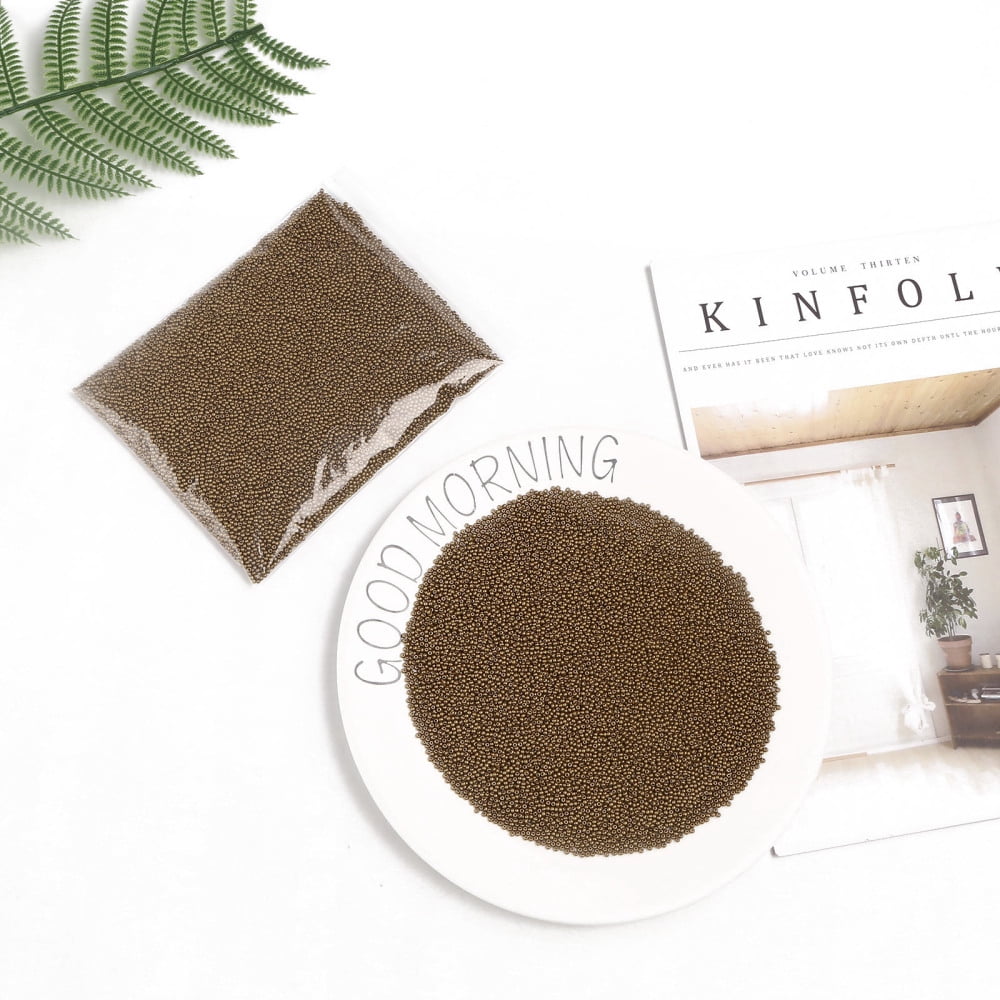 11/0 Grade A Round Glass Seed Beads Baking Paint Dark Goldenrod 2.3x1.5mm Hole: 1mm about 48500pcs/pound