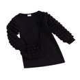 thumbnail image 2 of Automne Hiver Chaud Filles Tricot Princess Vêtements Duveteux Manches Longues Robe Chandail avec Sac, 2 of 9