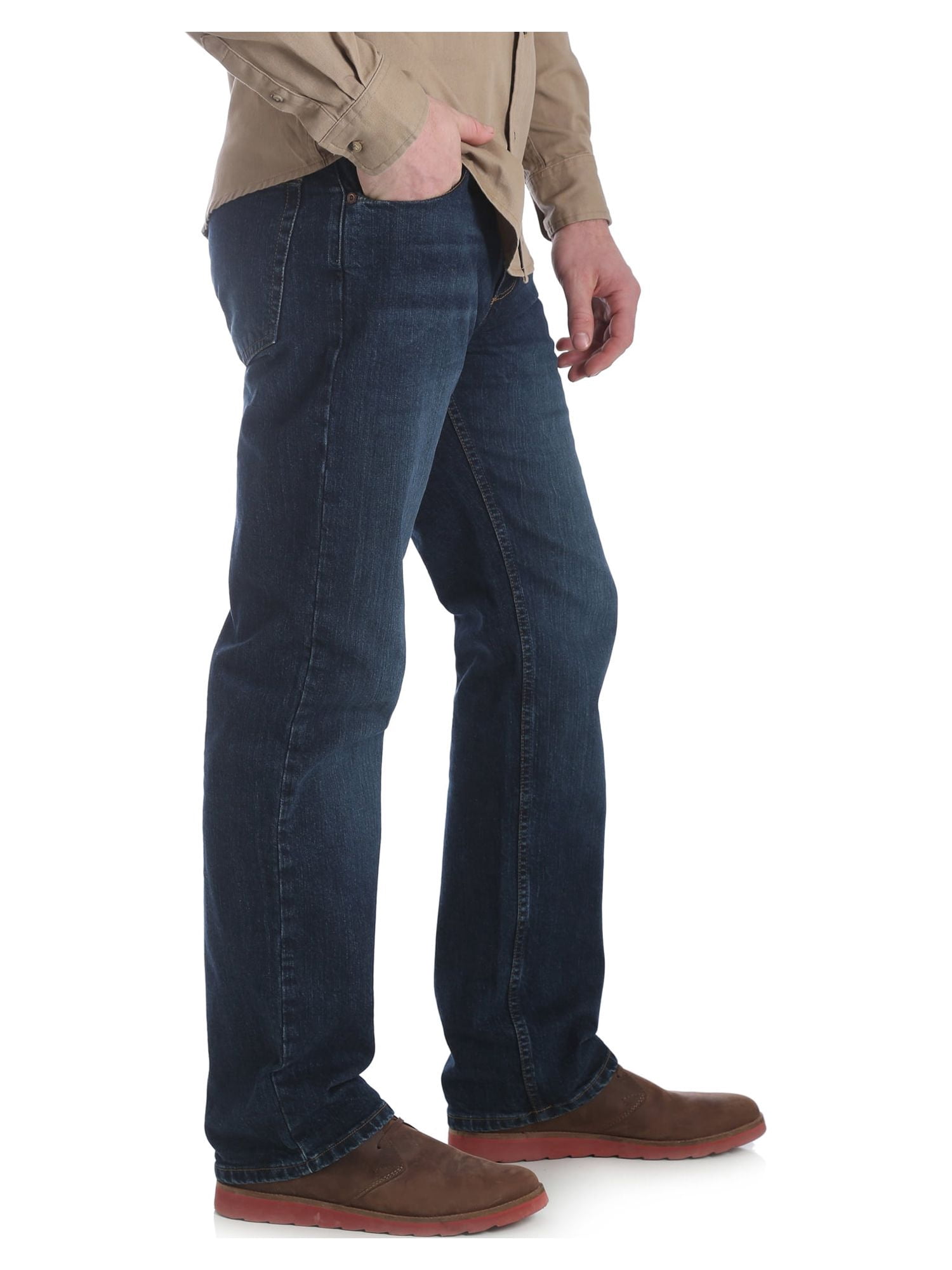 Wrangler Men's and Big Men's Straight Fit Jeans with Flex