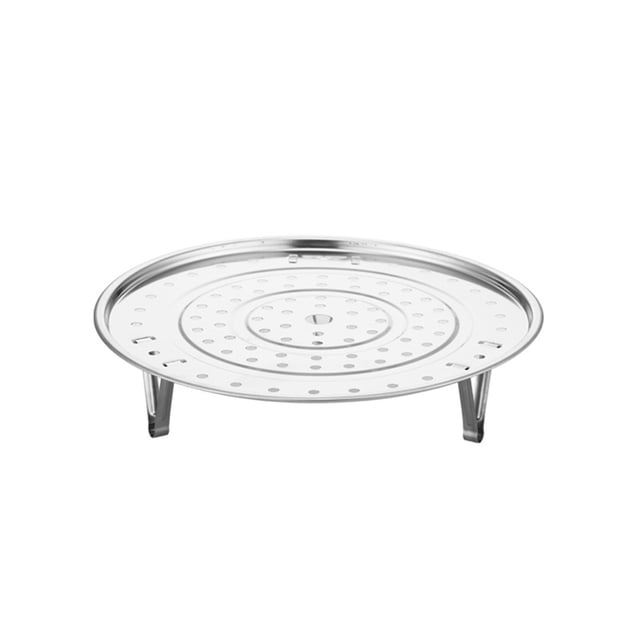 CSChome Stainless Steel Steamer Rack Stainless Steel Steamer Rack with Removable Stand Stackable Multifunction Heat-Resistant Steaming Tray Steamer Steamer Rack with Removable Stand
