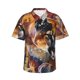thumbnail image 1 of Balery Abstract Lion Painting Camisas hawaianas de manga corta para hombre, camisas playeras de corte holgado, camisas de vacaciones con botones,3X-Large, 1 of 7