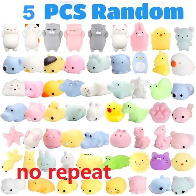 Juguetes blandos Kawaii Squishies Mochi Anima para niños, pelotas antiestrés, juguetes para apretar, regalos de fiesta, juguetes para aliviar el estrés para regalos de cumpleaños