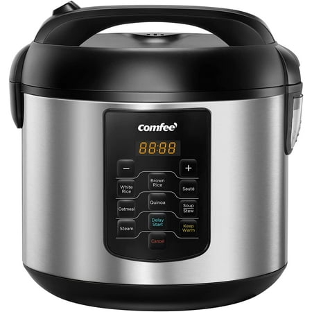 Product photo of COMFEE Basic 10-Cup Electric Rice Cooker Stainless Steel - 8 One -Touch Programs in As Is condition