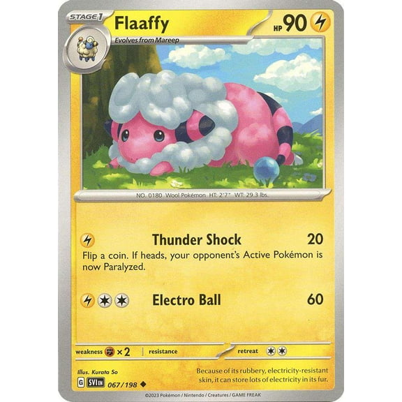 Pokemon Scarlet & Violet Base Set Uncommon Flaaffy #67